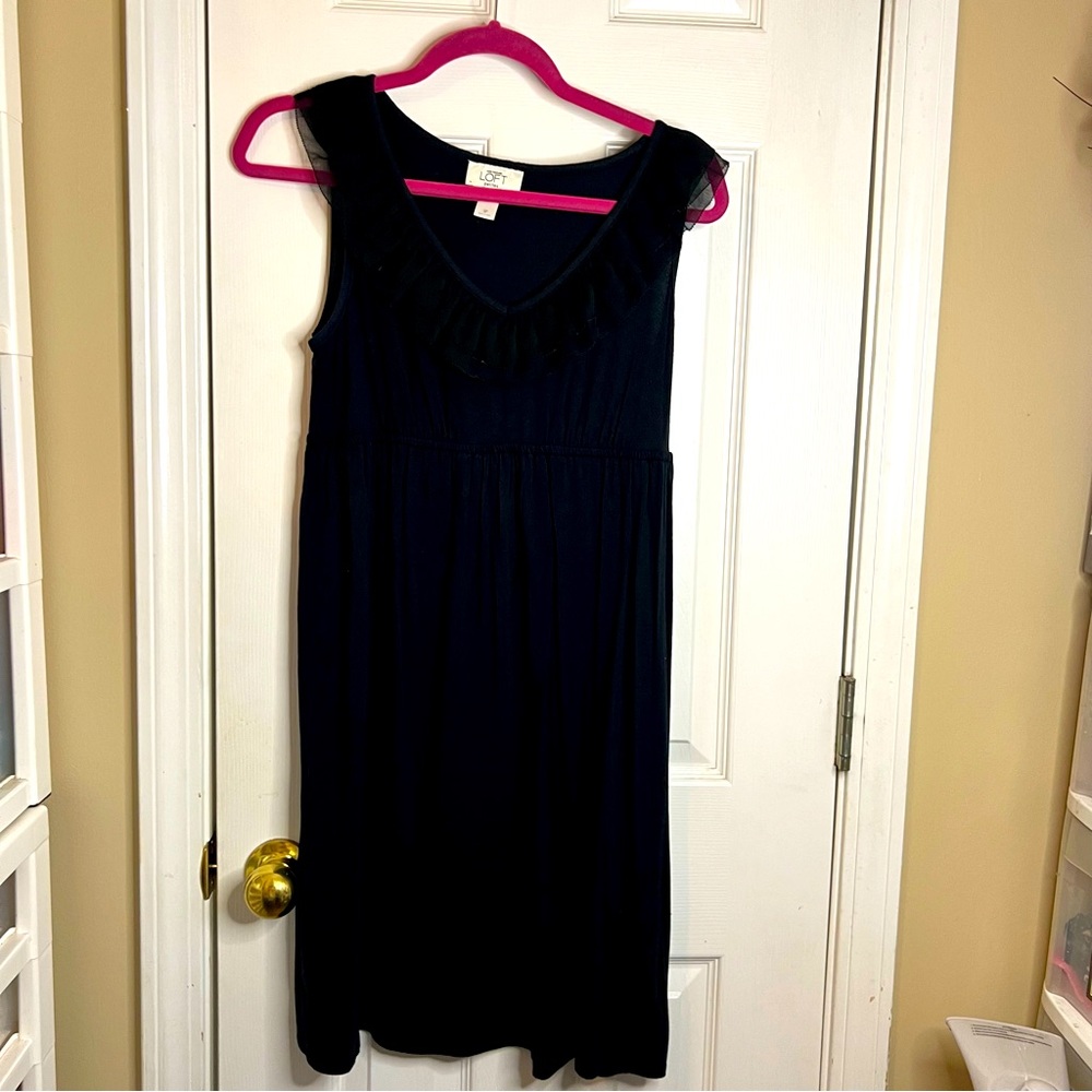Ann Loft Petites  Casual Dress Sz Small Petite Black
